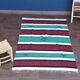 Handmade berber carpet made of multicolored cotton 140x225 cm