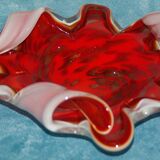 Multi-layer Murano pocket emptier encrusted with gold glitter