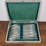 Coffret de 12 fourchettes à crustacés en métal argenté