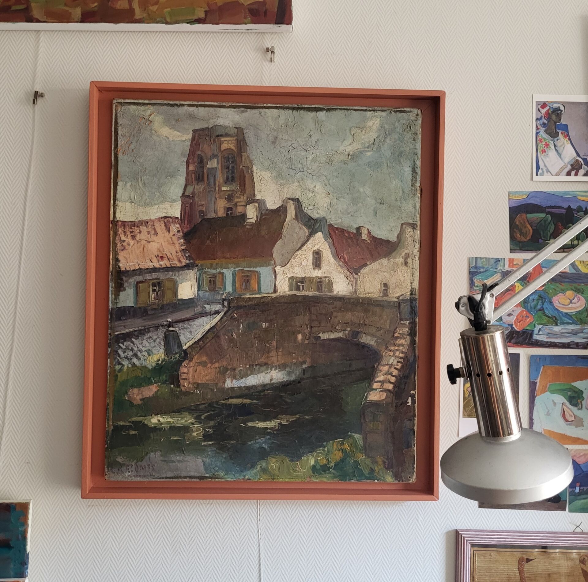 Vintage framed oil on canvas signed.