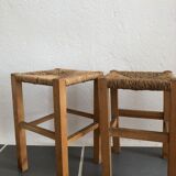 Pair of vintage mulched stools