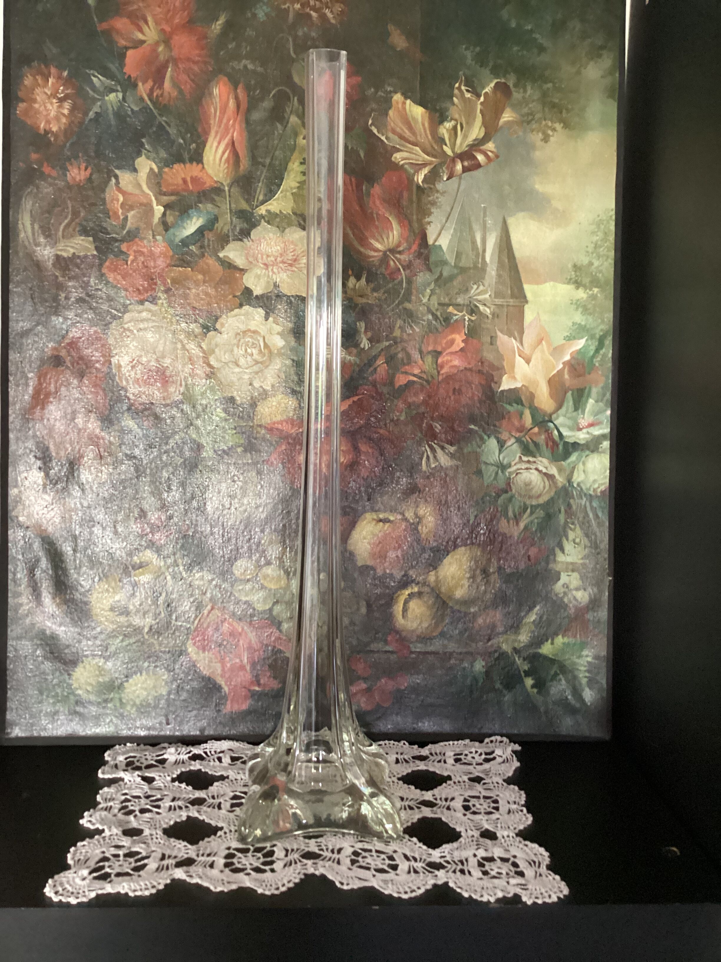 Vintage blown glass soliflore vase dimensions