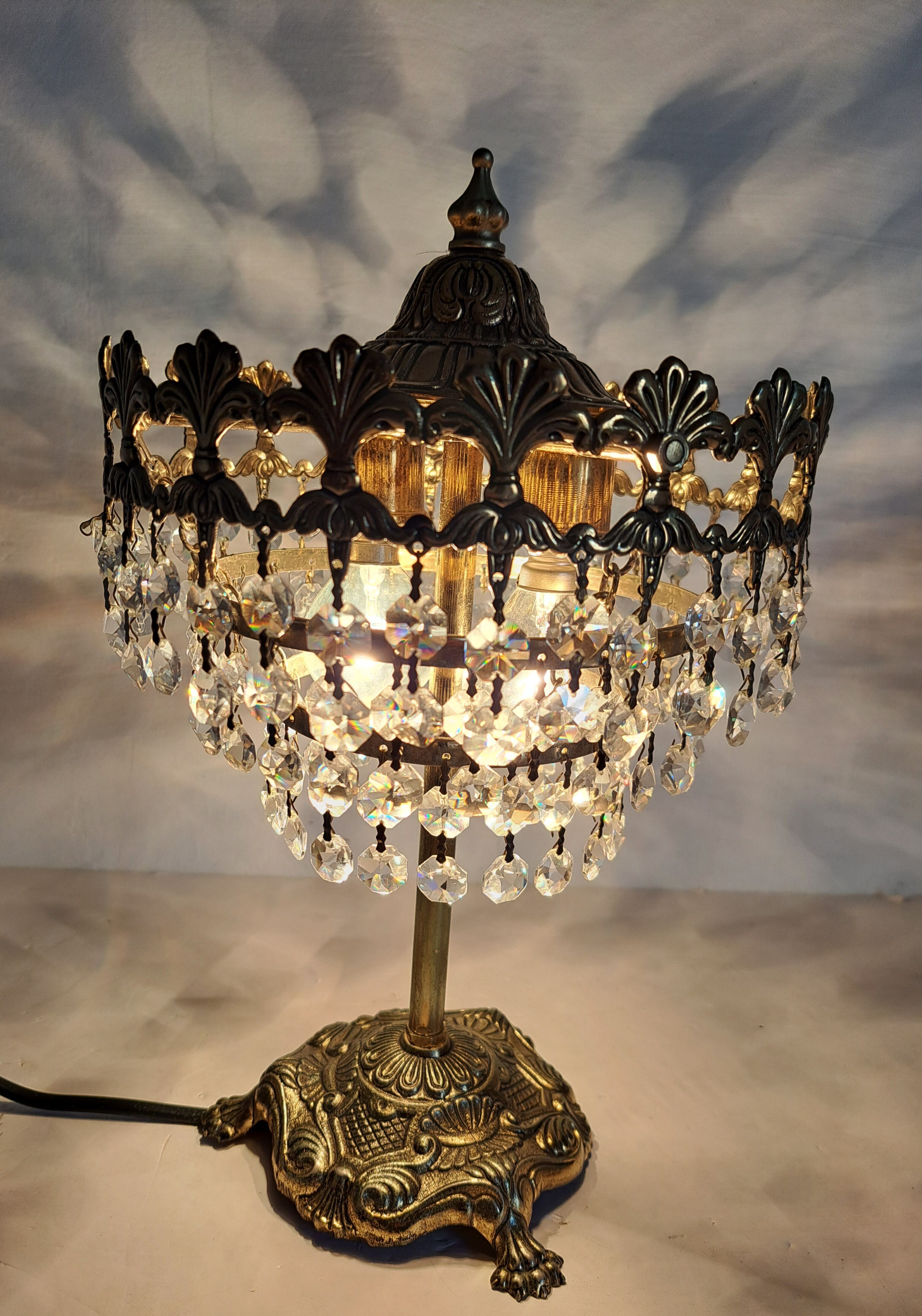 Pair of bedside lamps with tassels