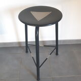 Black and silver high stool