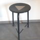 Tabouret haut noir et argent