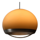 Dijkstra Lampen Mocha-Brown Acrylic Dome Pendant Lamp, 1970s Space Age.