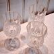 3 large crystal wine glasses in good condition