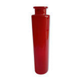 Vase en verre vintage rouge