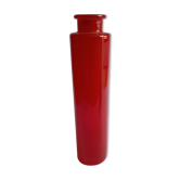 Vase en verre vintage rouge