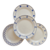 4 mismatched vintage dinner plates - Lot Cutie II