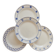 4 mismatched vintage dinner plates - Lot Cutie II