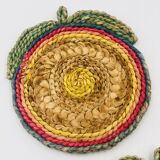 Set of 3 vintage rope trivets