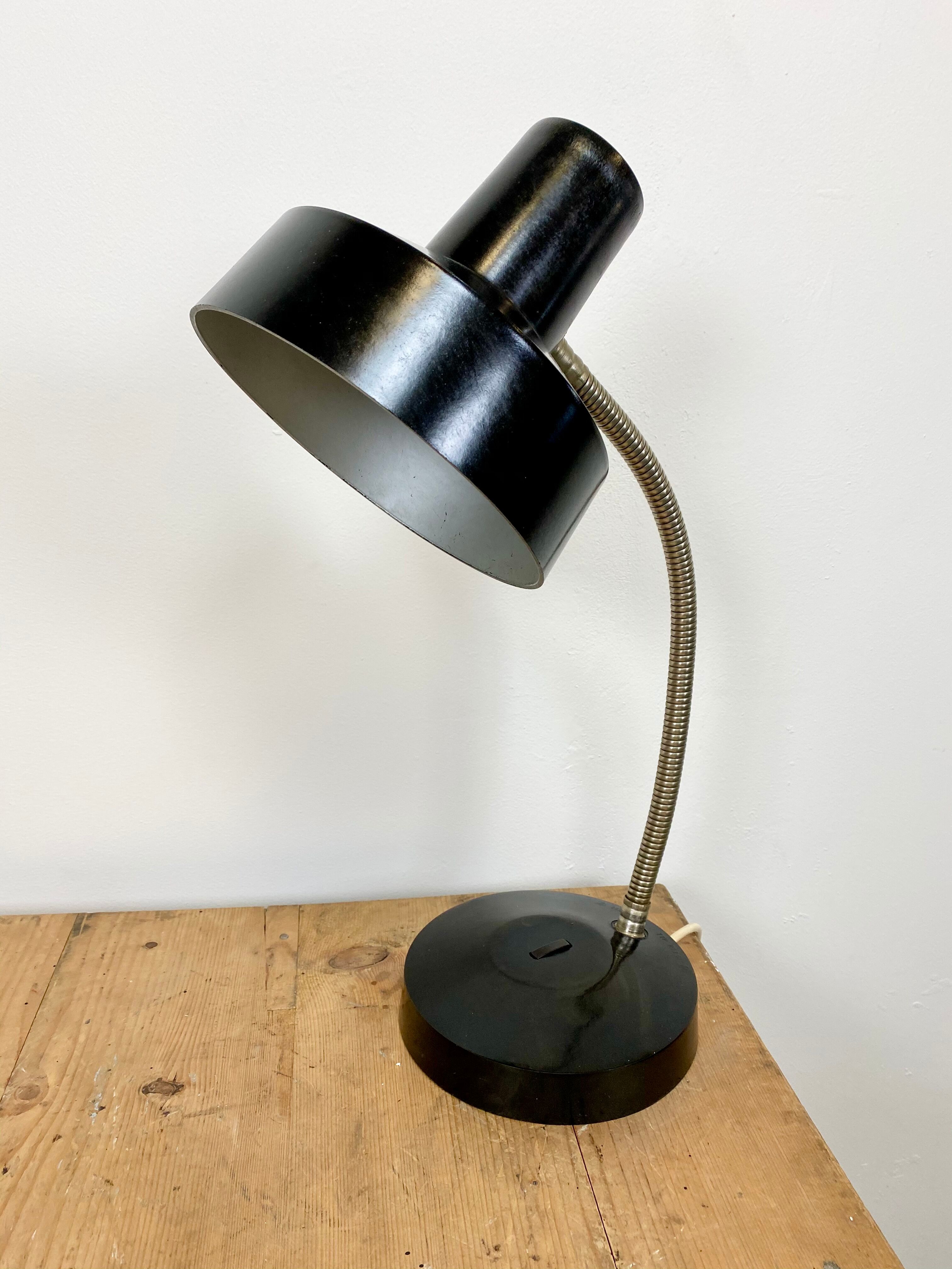 Black bakelite table lamp, 1960s