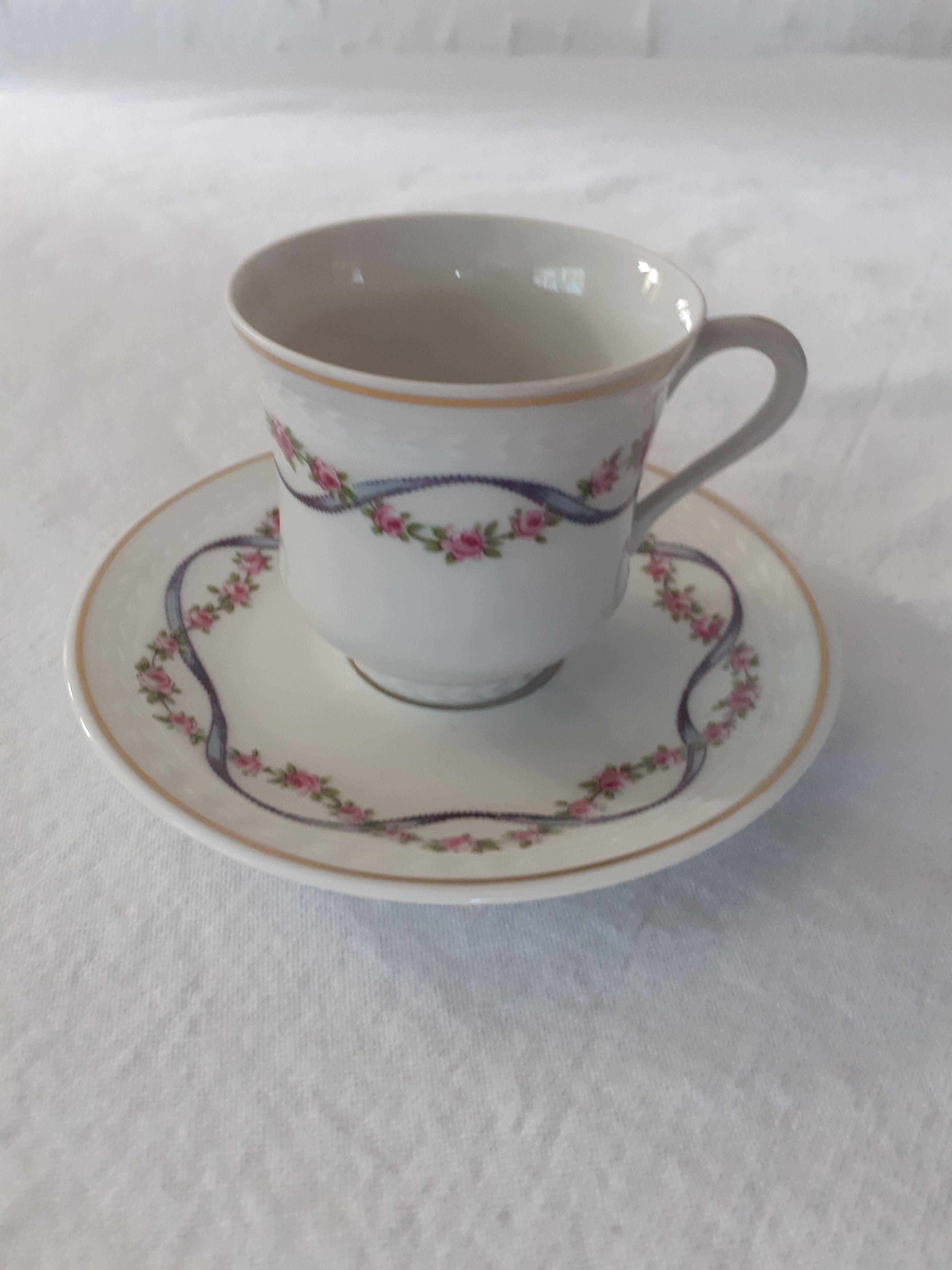 Cup and under coffee cup Limoges B & C
