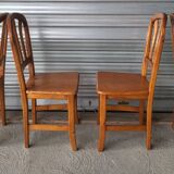 Set of 4 vintage solid wood chairs