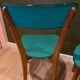 Ensemble de 5 chaises vertes vintage 50