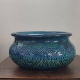Rimini Blue ceramic cache-pot, Aldo Londi, Bitossi