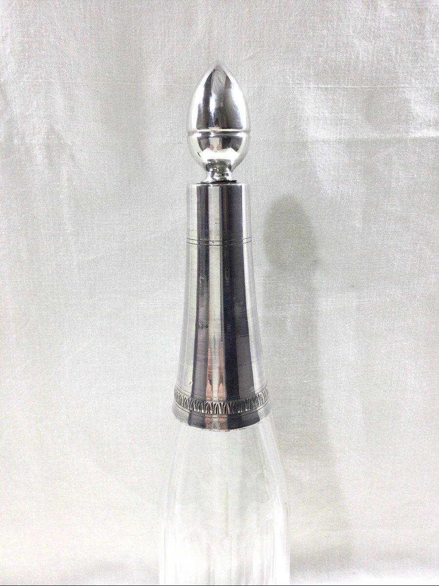 Crystal and silver decanter