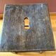 Old workshop stool, solid wood kitchen