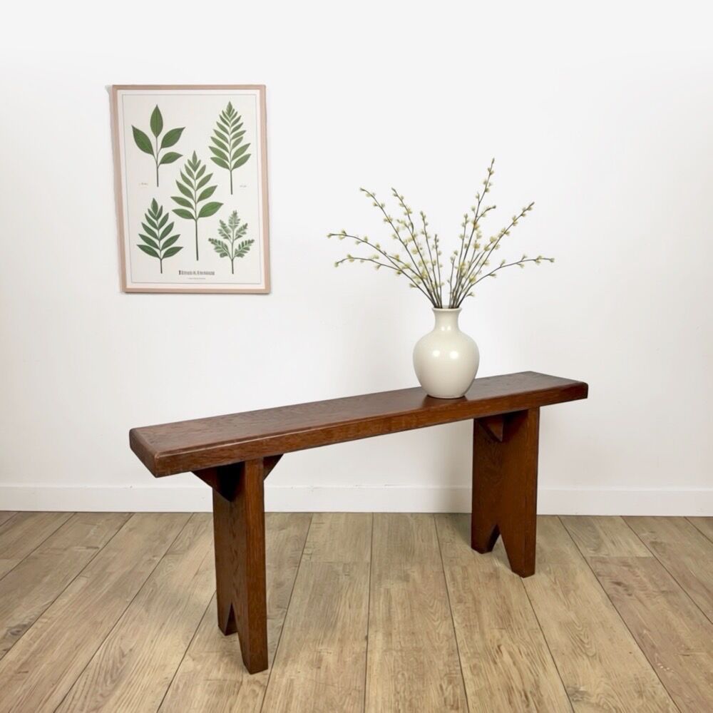 Handcrafted oak bench