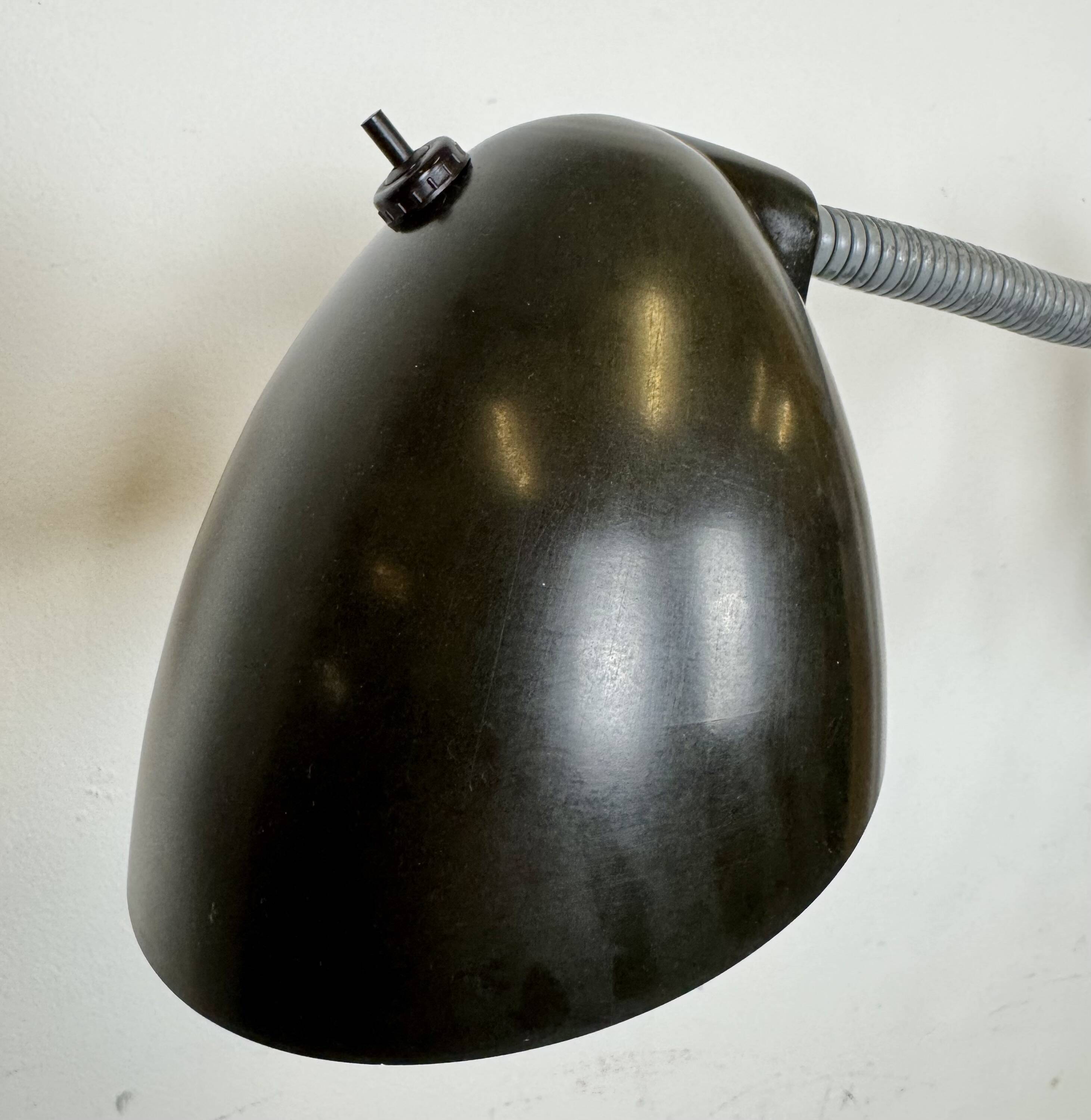 Grey Industrial Scissor Wall Lamp from Elektroinstala, 1960s