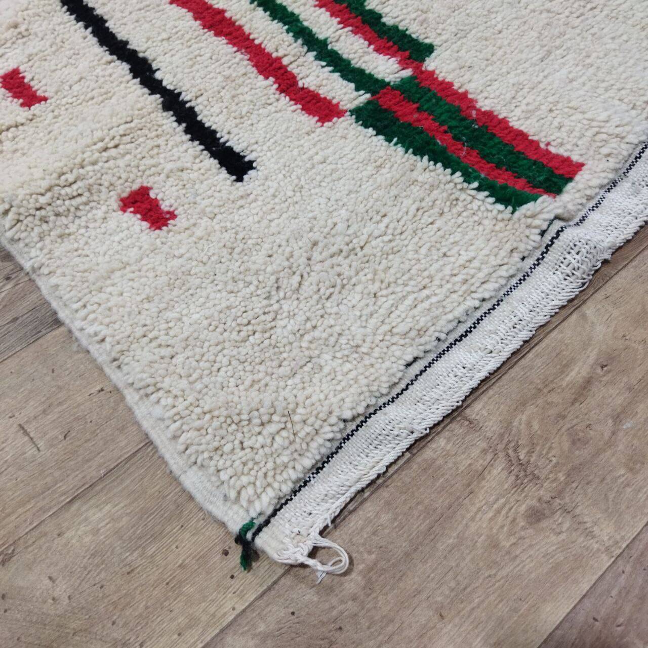 Handmade wool Berber rug 300x195 cm