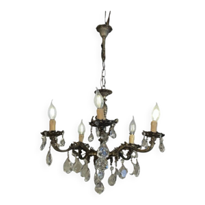 lustre 5 feux en cristal