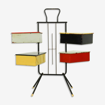 Dutch Design Sewing Box By Joost Teders For Metalux, 1950s