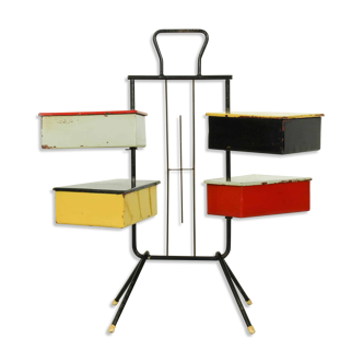 Dutch Design Sewing Box By Joost Teders For Metalux, 1950s