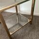 Belgo Chrom coffee table from the 70s in gold-plated brass