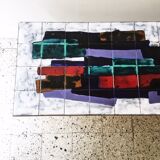 coffee table with ceramic tiles, 60s