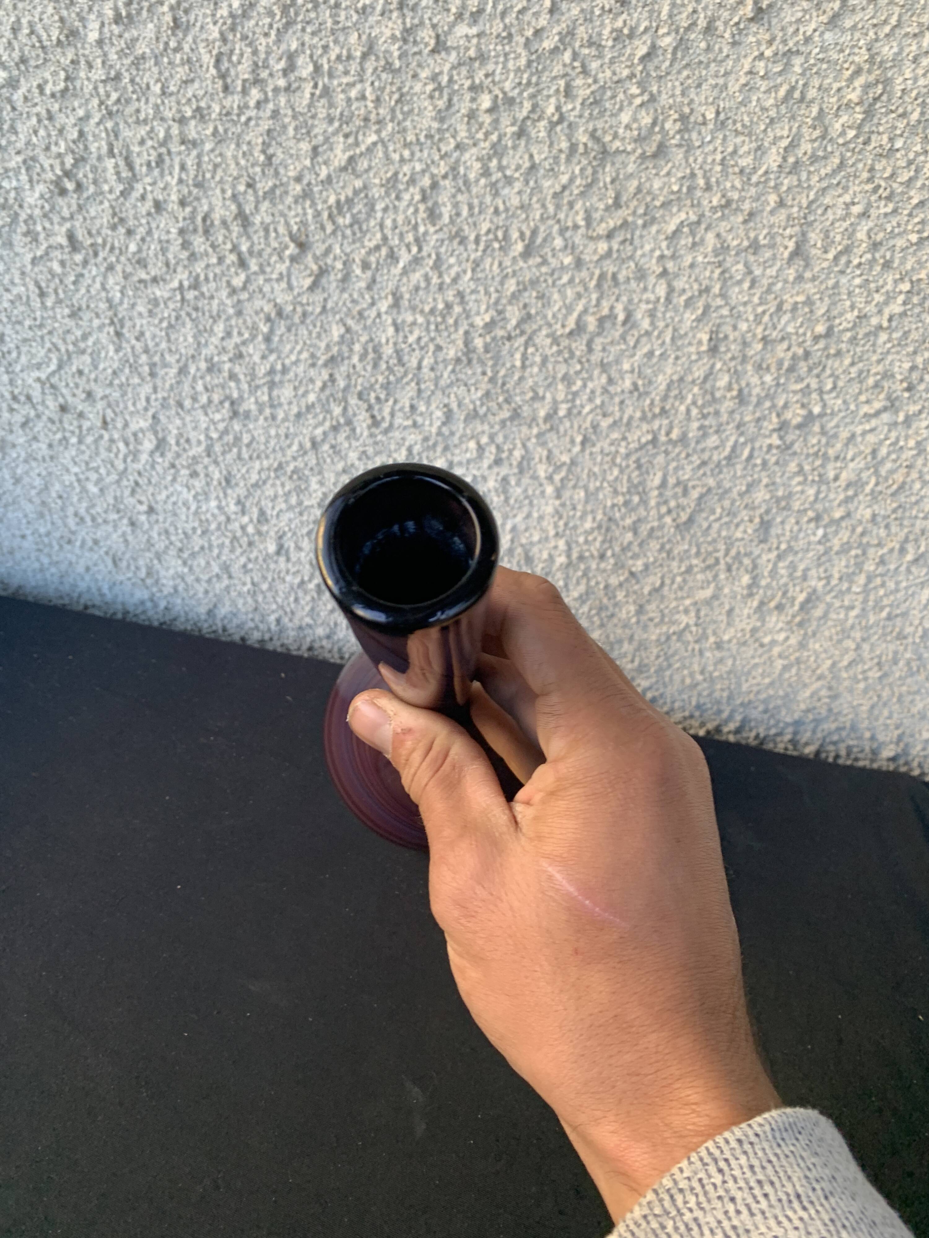 Modernist Purple Glass Vase 60s