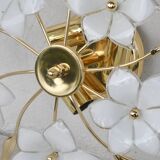 Delicious Murano Ceiling Light White Flowers, 1970