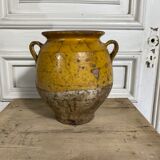 Confit pot in yellow glazed terracotta late 19th century