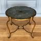 Gueridon 1940 french work ironwork doree plateau eglomise