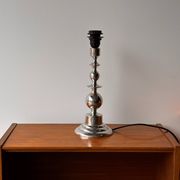 Mid-century Scandinavian sculptural lamp chrome 1970