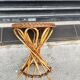 Table d'appoint en rotin 1950 midcentury