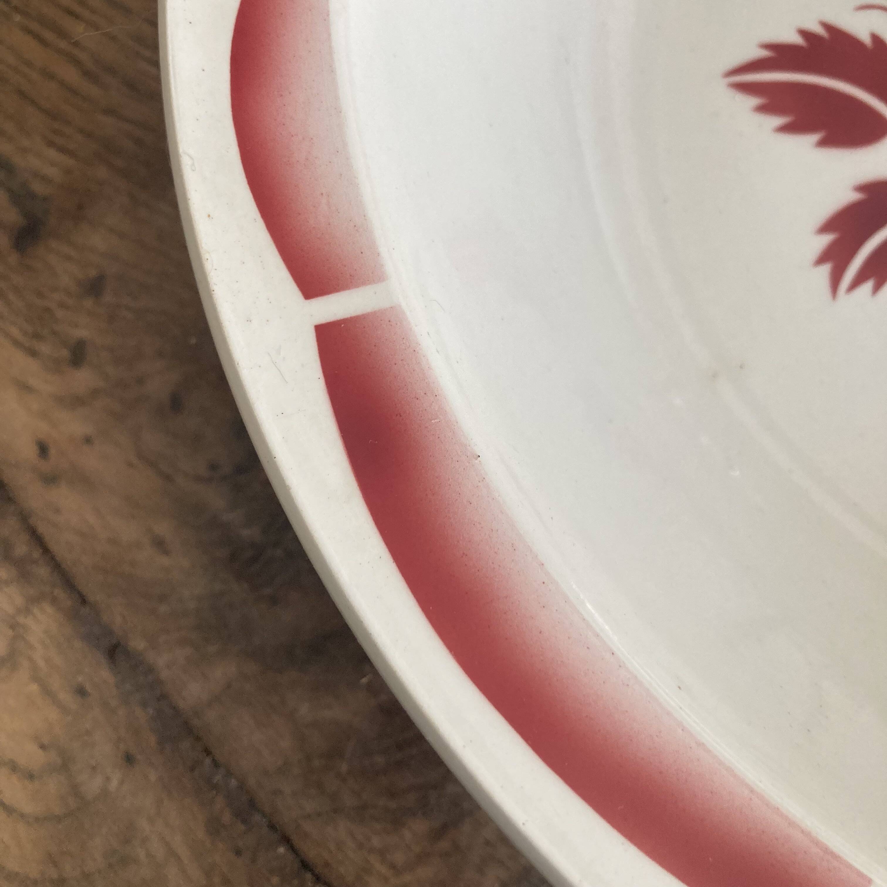 Antique flowered hollow dish