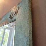 Wood paint on beveled mirror