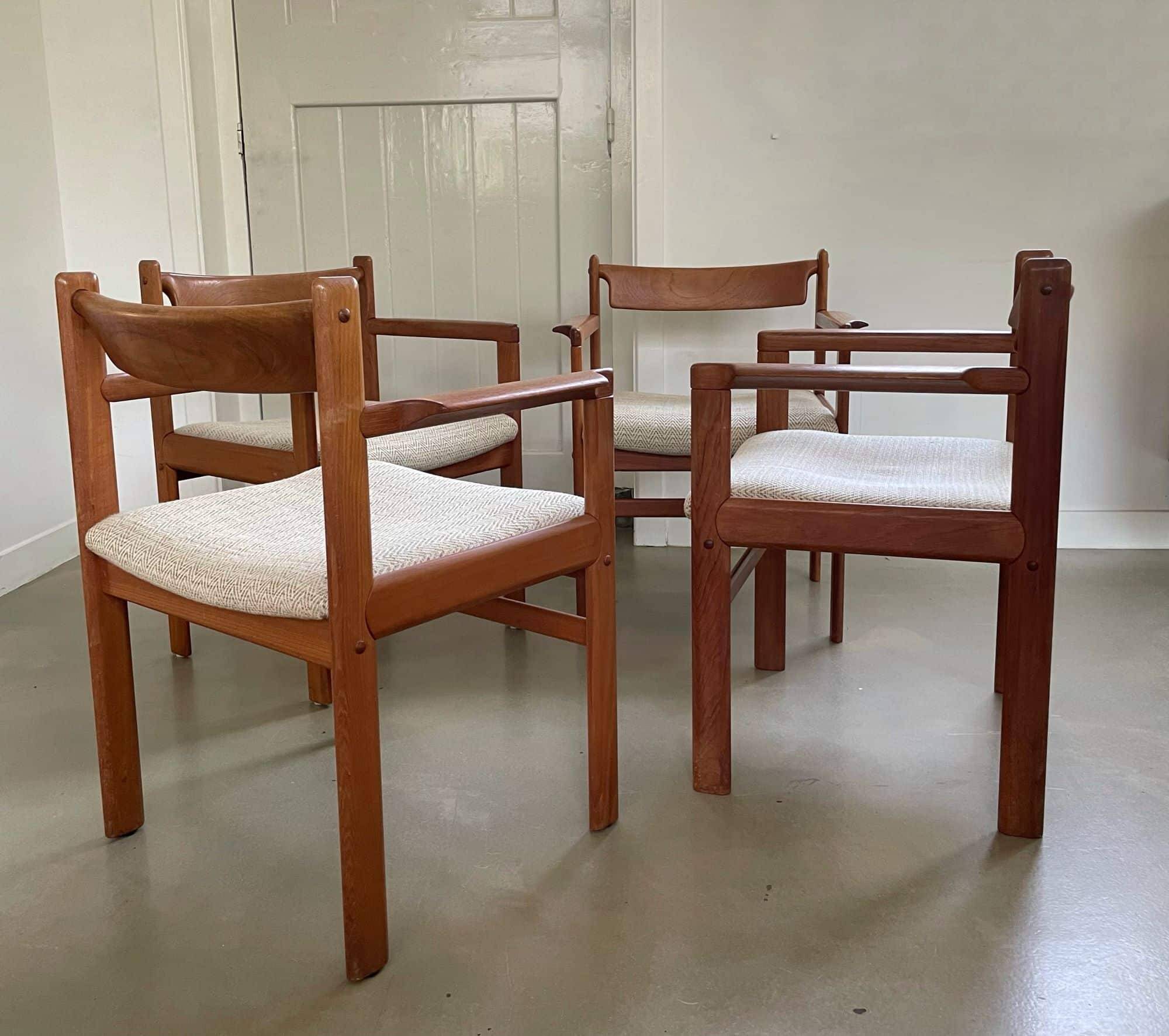 Set of wooden chairs, H.W. Klein for Bramin, Denmark, 1960s