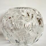 Vase boule ciselé en cristal