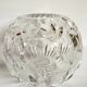 Chiseled crystal ball vase