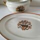 Pair of earthenware plates from Creil and Montereau, decorated with carnations, 1876-1920