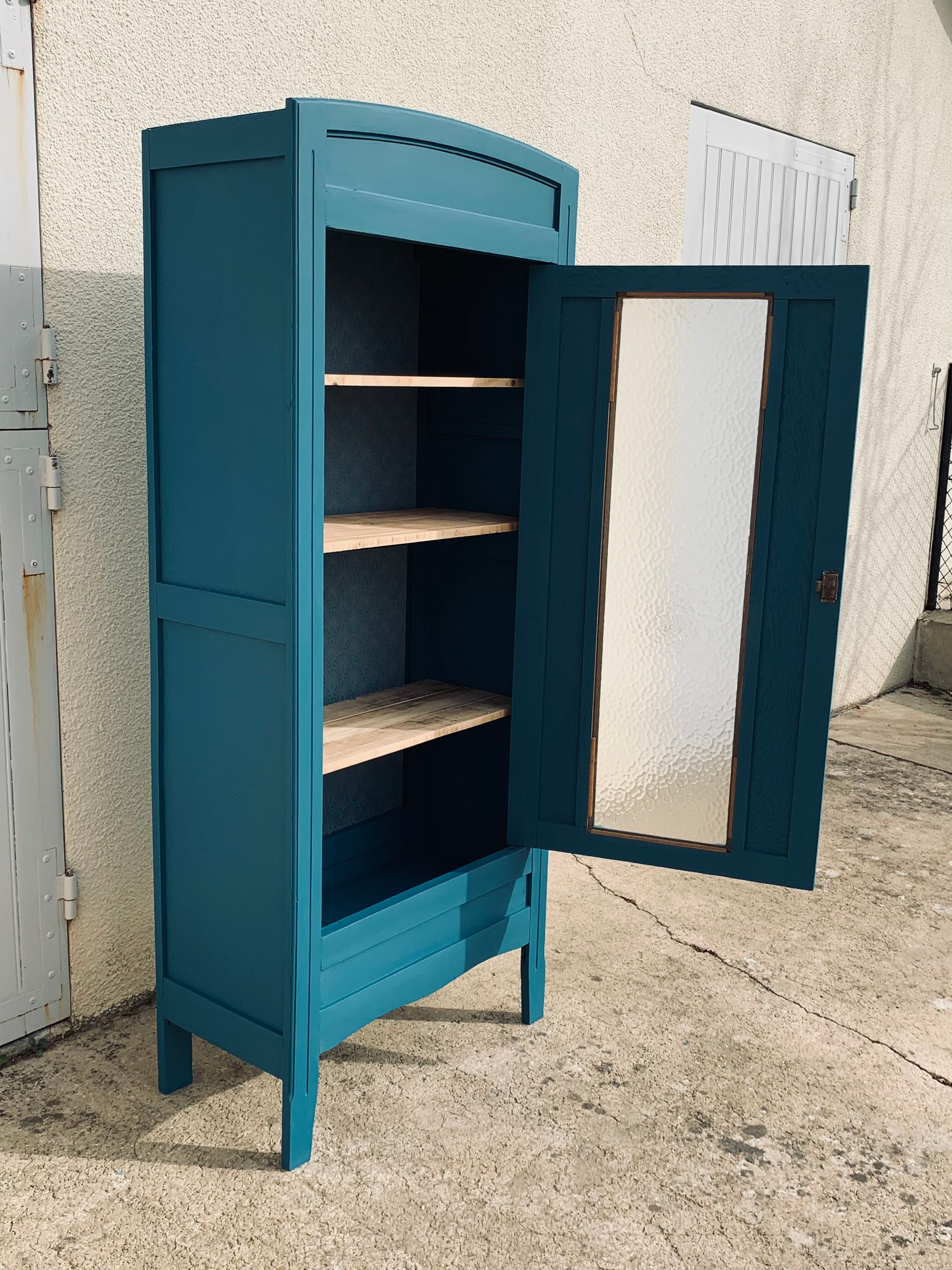 Glass-glazed Parisian wardrobe 1930