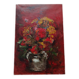 Hst still life bouquet flower in vase by willy jager 1960 germany 1960