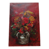 Hst still life bouquet flower in vase by willy jager 1960 germany 1960
