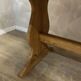 Oak stained monastery farmhouse table