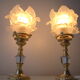 Paire de lampes vintage dorées