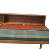 Méridienne mid century, canapé-lit