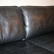 Black leather sofa from Denmark
